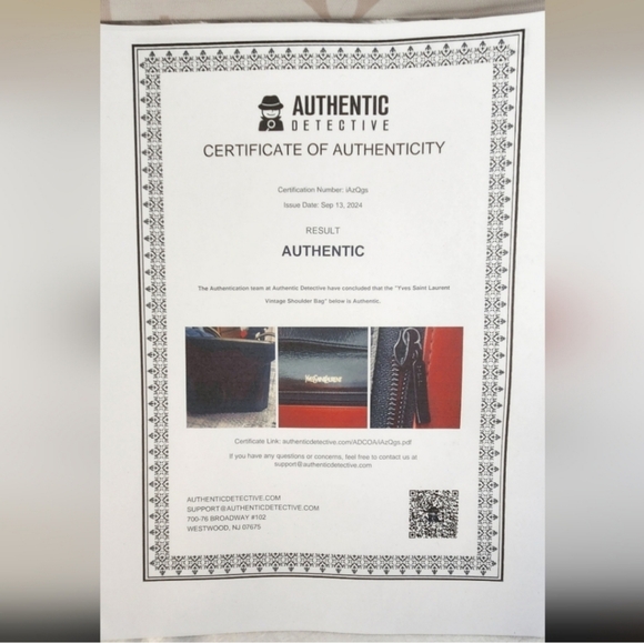 Yves Saint Laurent Shoulder Bag Black- W/COA - Picture 10 of 10